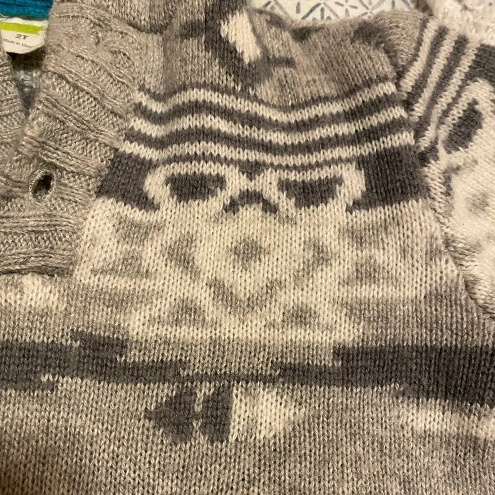 EUC crazy 8 wool sweater with hood size two toddler